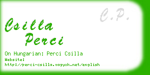 csilla perci business card